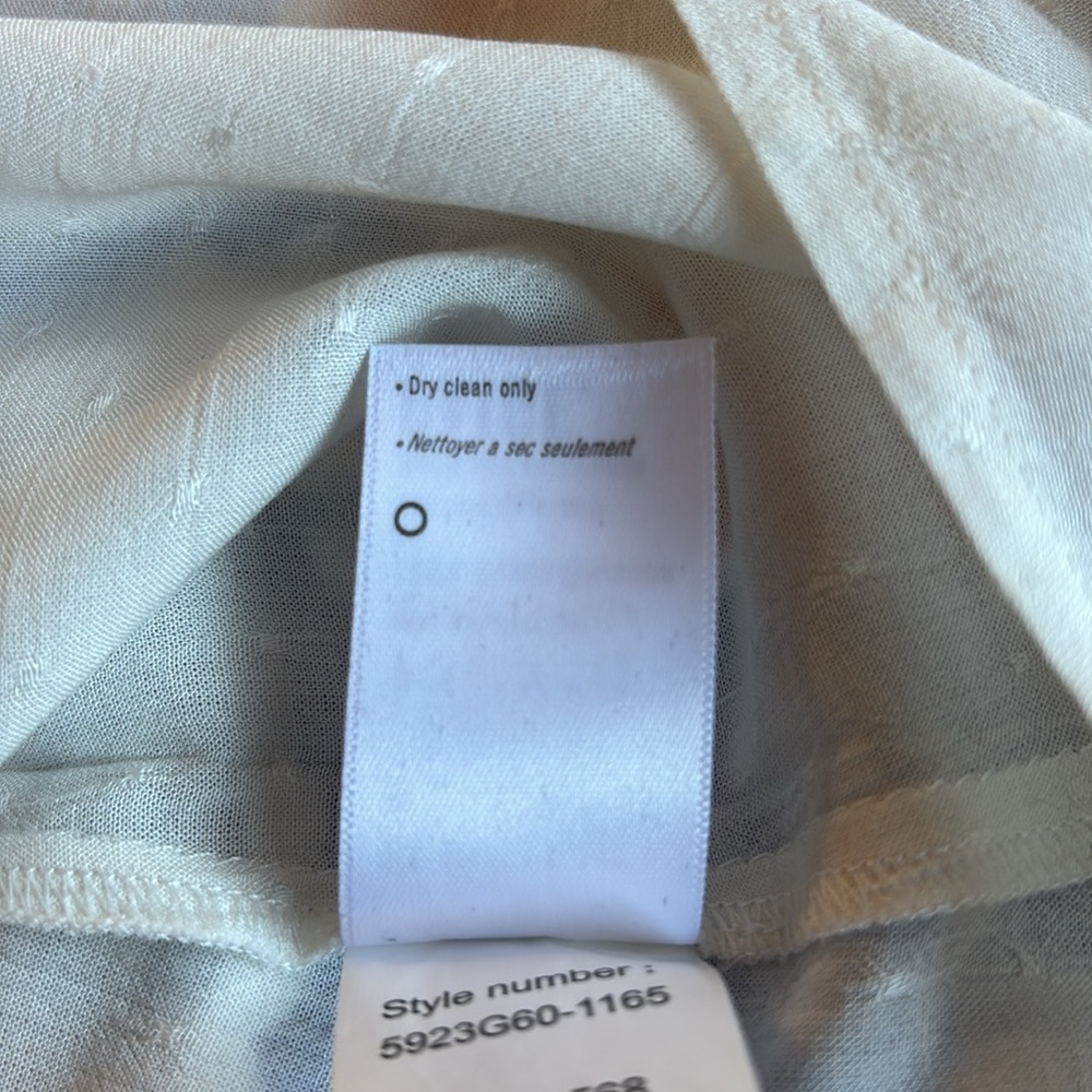 Paige Ivory V-Neck Long Sleeve Top Medium - Picture 7 of 7